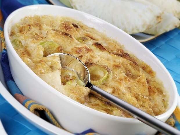 Ramsons mashed baked potatoes