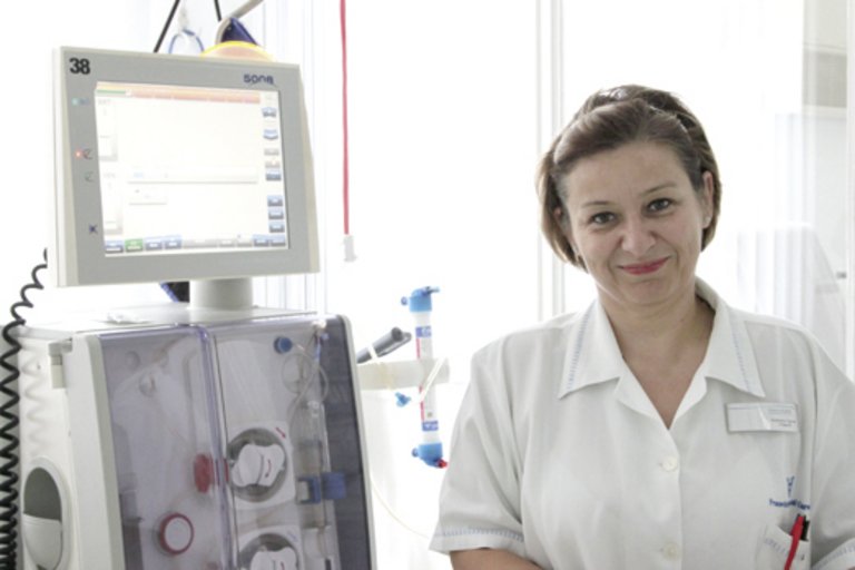 Agnes Szekeres, vedúca sestra na stredisku NephroCare Cegled